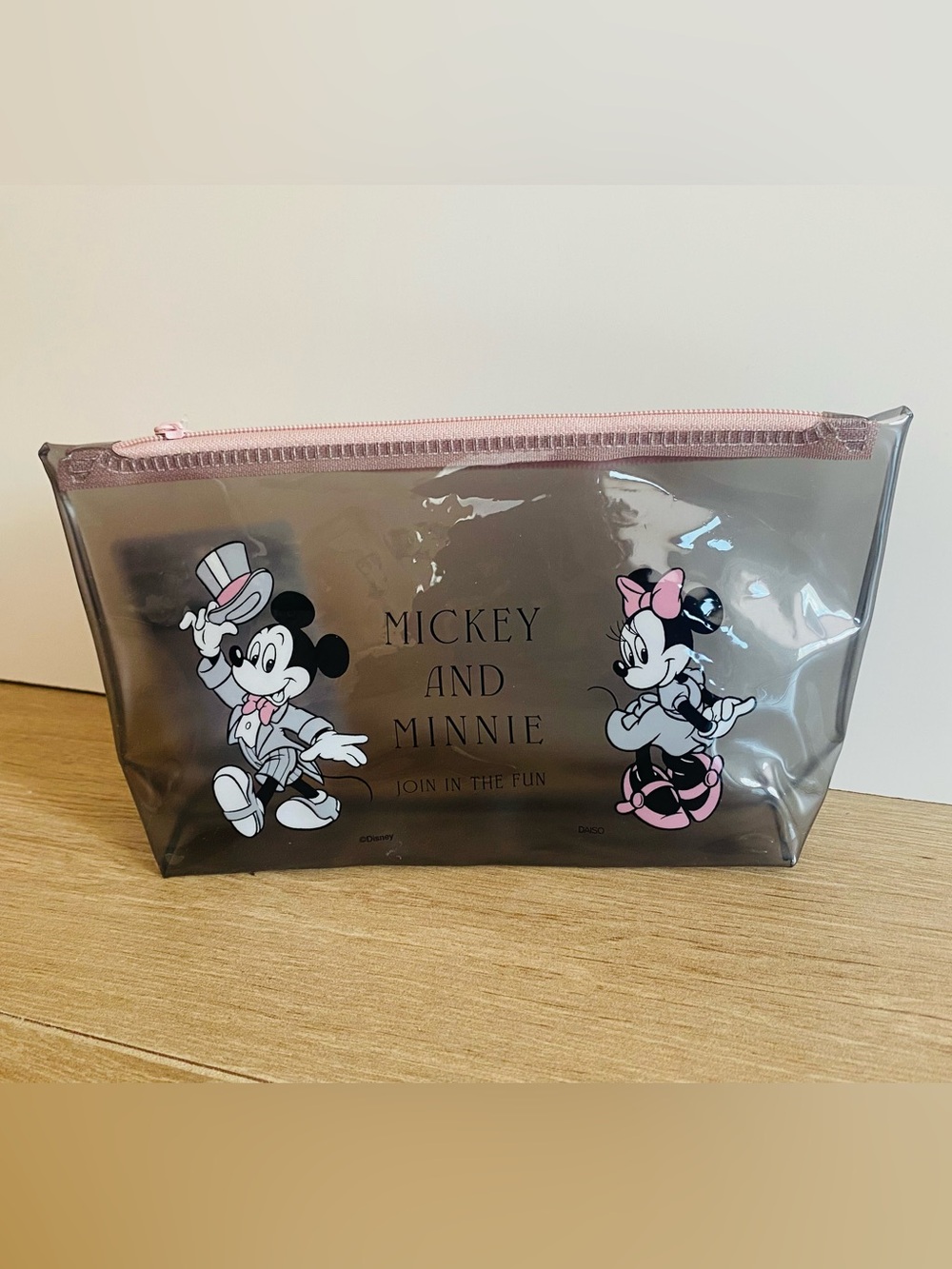 NWT Disney Mickey Minnie Mouse Smoke Clear Vinyl Boat Pouch